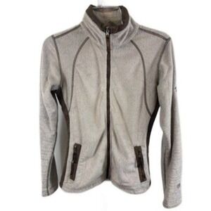 KUHL Fleece Women's Size XS Gray Vail Embroidered Logo Full Zip Jacket Cozy
